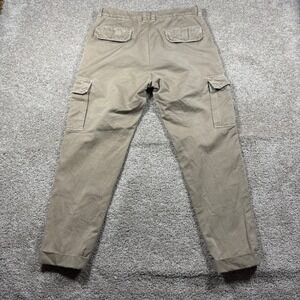 Brunello Cucinelli Men Khaki Cotton Cargo Pants IT 52 US 36 Made in Italy Tan